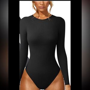 Sexy Bodysuit Seamless Ribbed Shaping Bodysuit Slim Tummy Control Stretchy